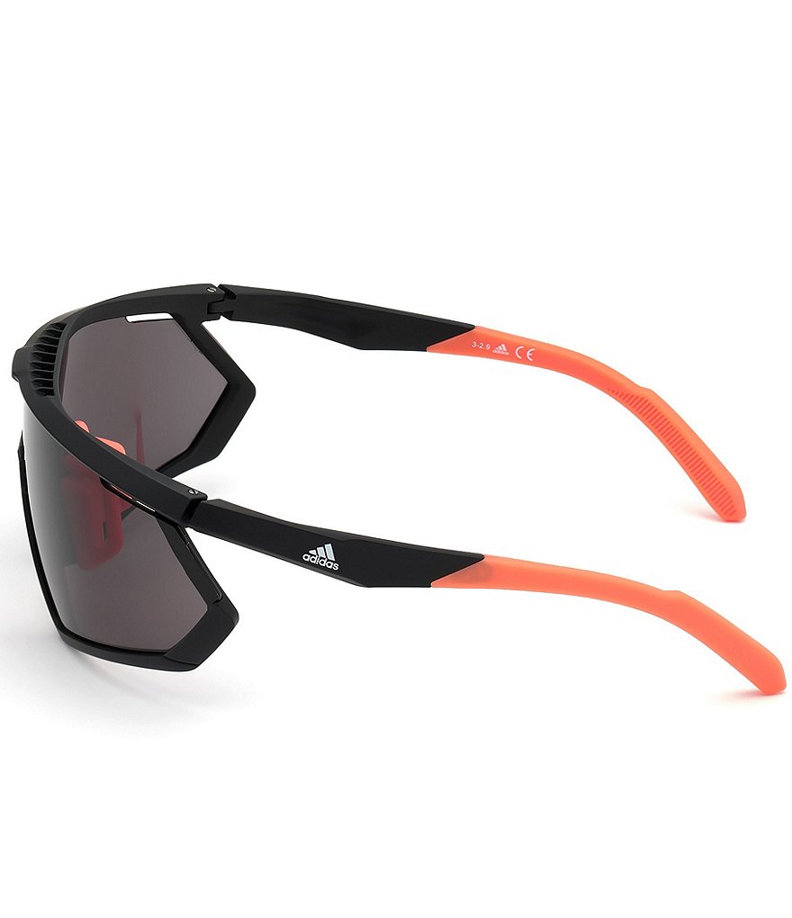 Adidas Men's SP0001Shield 50mm Orange and Black Framed Sunglasses