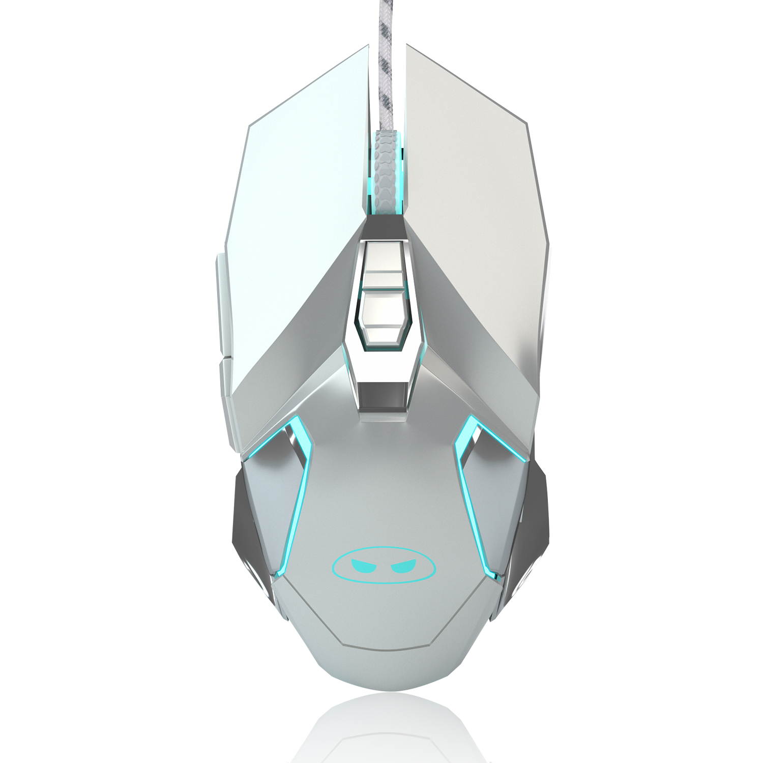 MageGee G10 Gaming Mouse Wired, 7 Colors Breathing LED Backlit Gaming Mouse, 6 Adjustable DPI (up to 3200 DPI), Ergonomic Optical Computer Mouse with 7 Buttons for Windows PC Gamers(Silver)