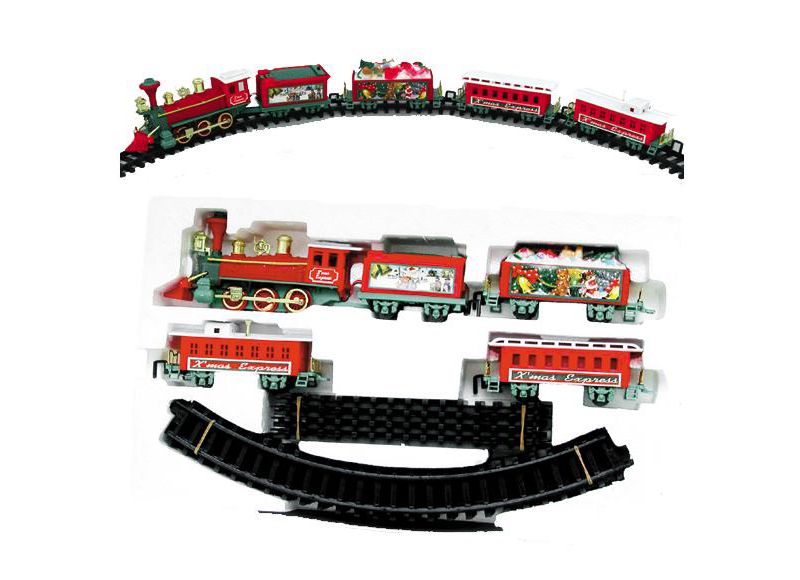 Kurt S. Adler Adorable Battery-Operated Christmas Express Toy Train Set #J3003