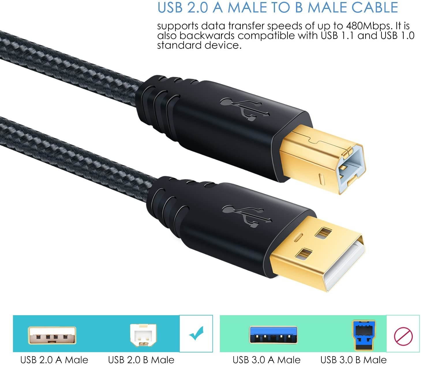 25Ft 25 Feet DB25 Male to Female MF Extension Parallel Cable UL Certified