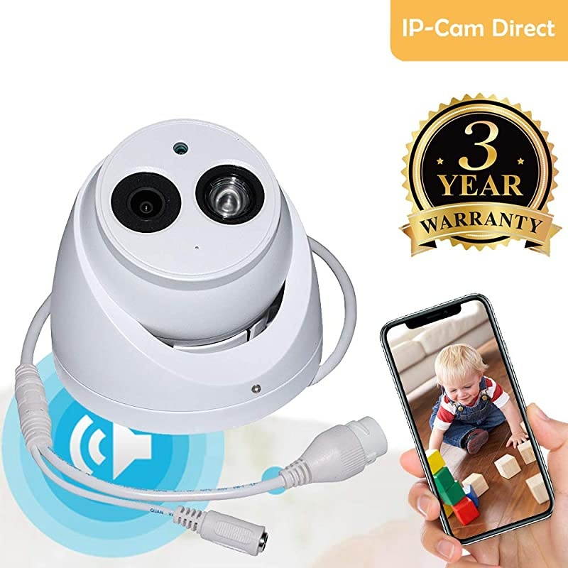 POE IP Camera IPCHDW4631CA 28mm Indoor Outdoor Dome Security Camera with Audio Builtin Mic IR Night Vision 50m H265 IP67 WDR 3D DNR