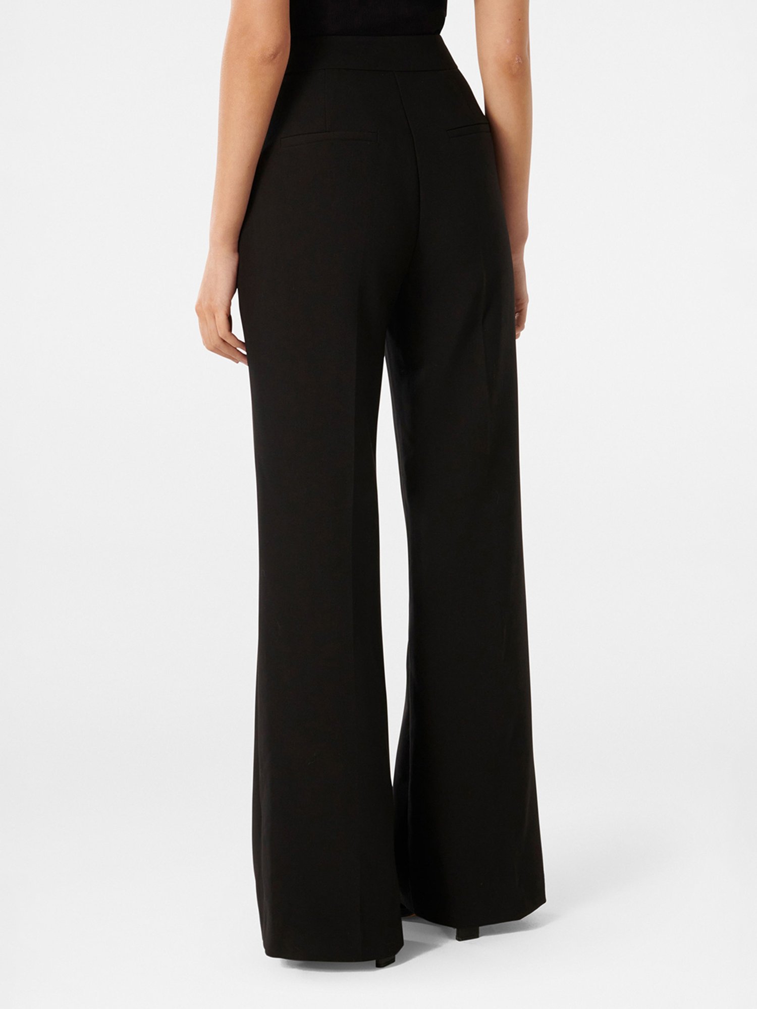 Crozo By Cantabil Black Checks Regular Fit Mid Rise Trousers