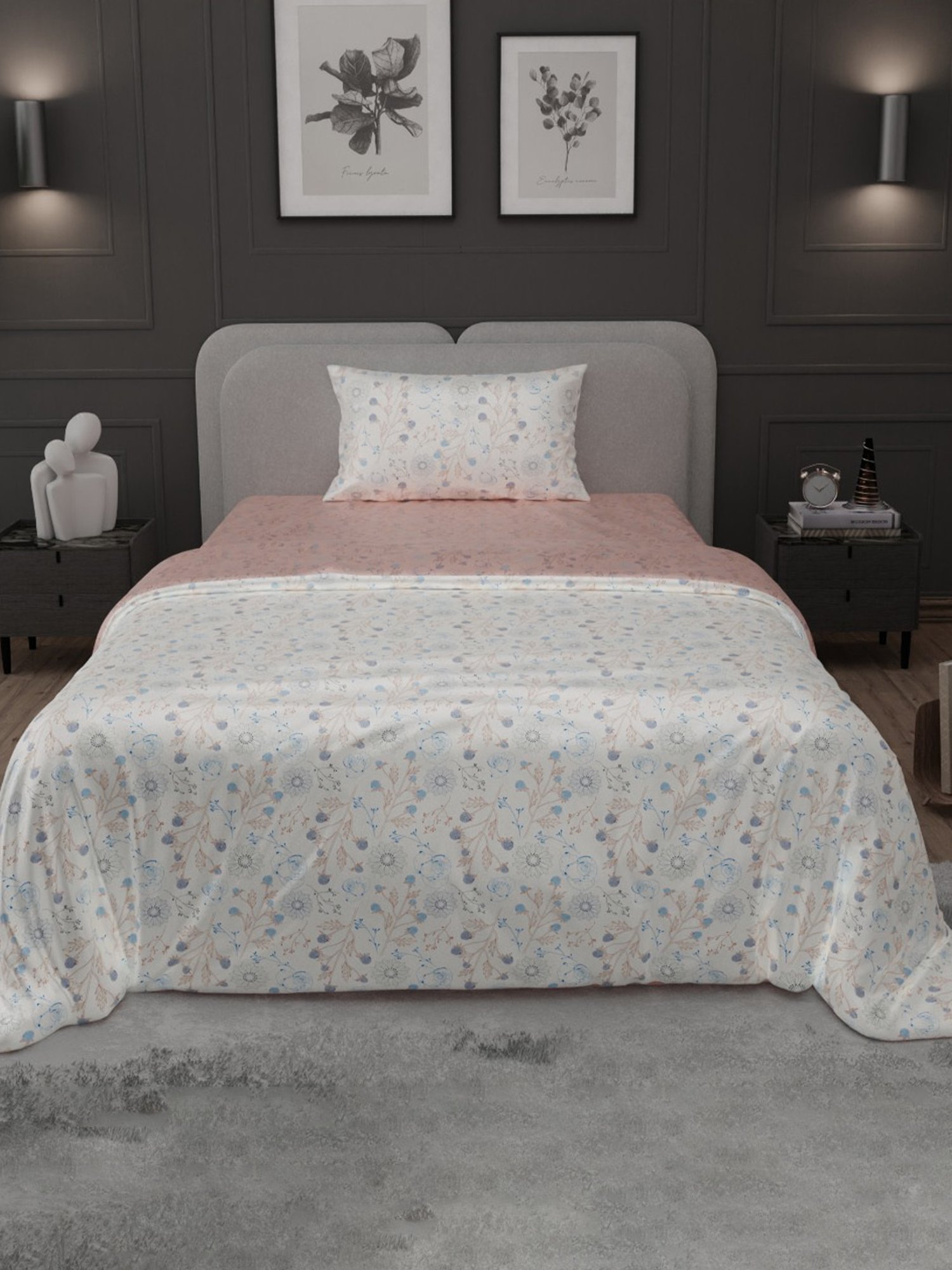 Stoa Paris Elegance Peach Polyester 300 TC Single Comforter