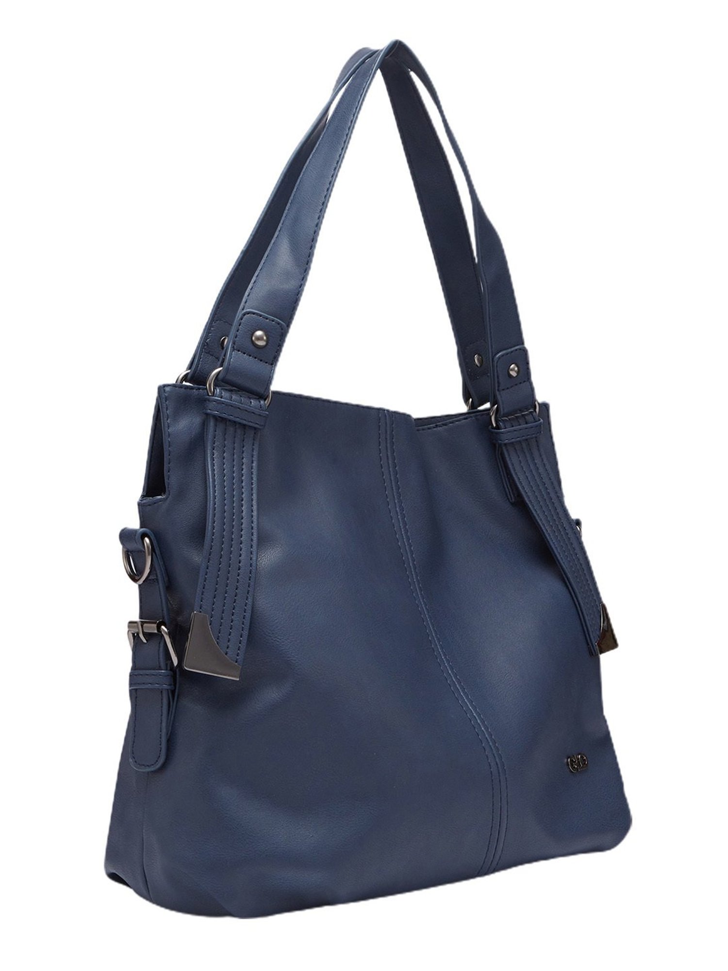 Globus Women Navy Solid Vegan Leather Hobo Bag