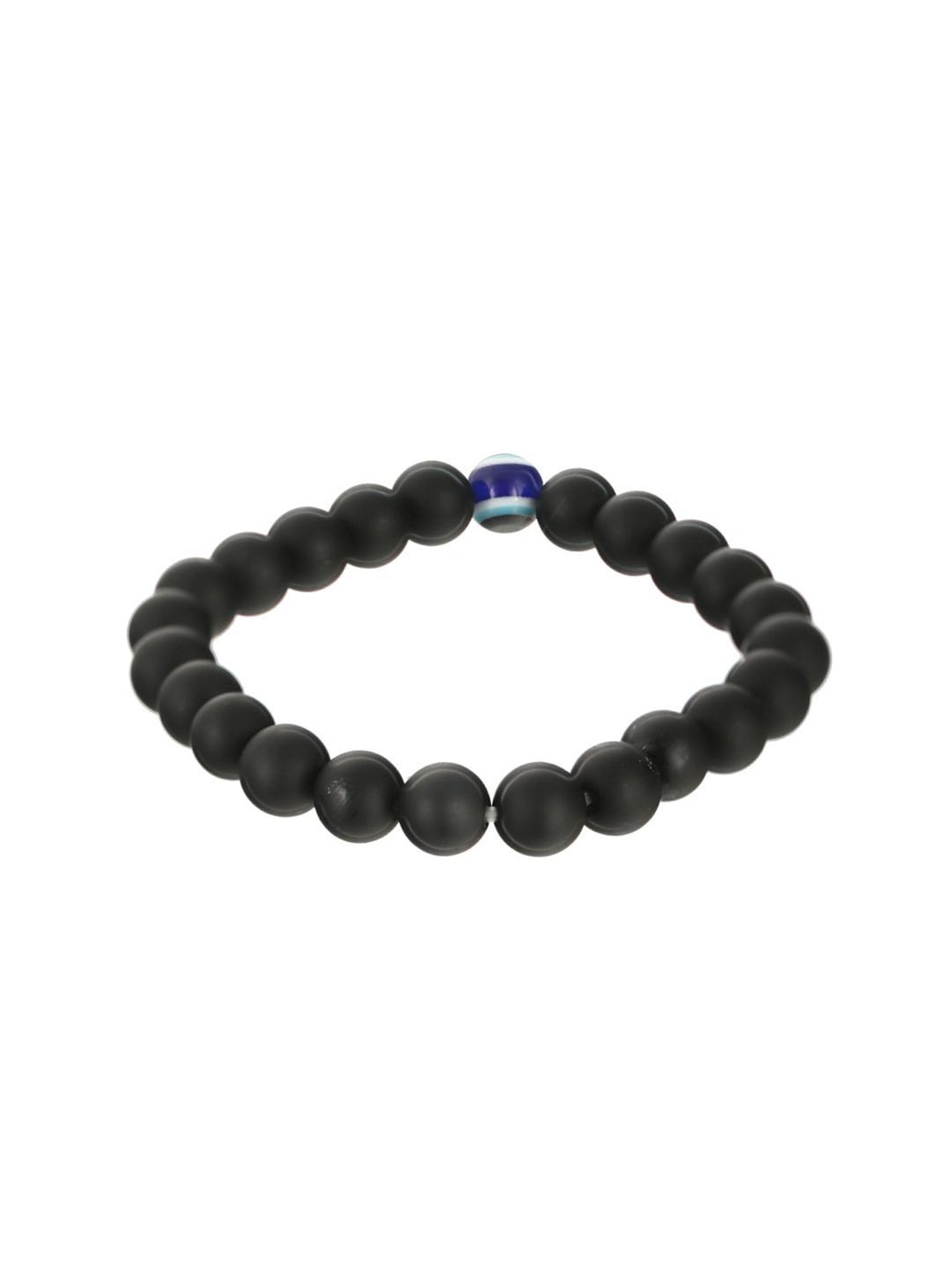 Bold by Priyaasi Black Evil Eye Beaded Bracelet for Men