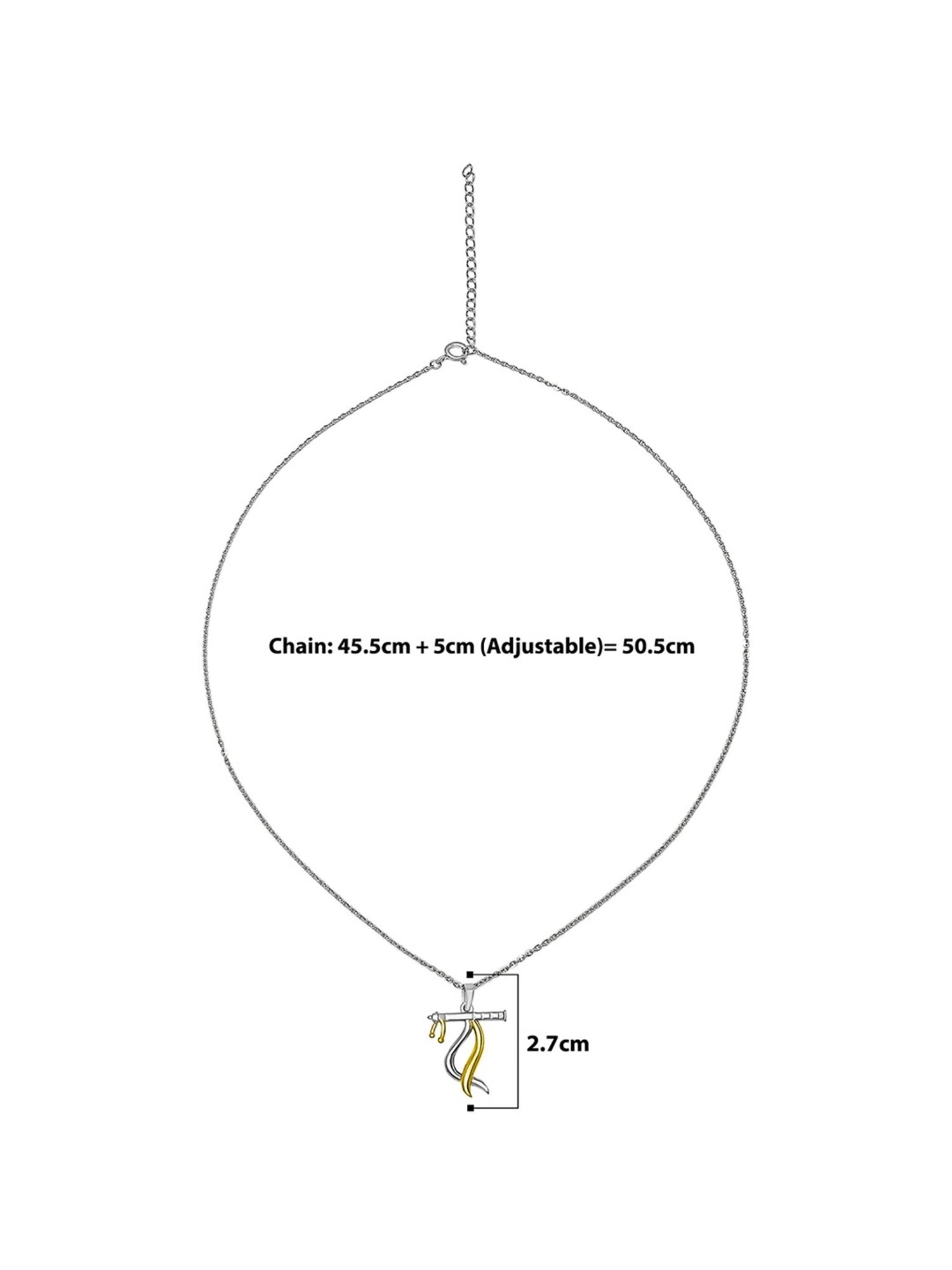 Zavya 92.5 Sterling Silver Pearlescent Elegance Pendant with Chain for Women