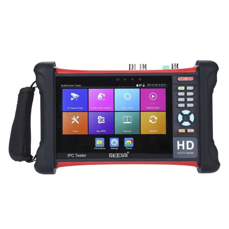 SEESII 7 inch 4K 1080P IPC Camera CCTV Tester Monitor TVI CVI AHD SDI CVBS IP Discovery Analog Tester