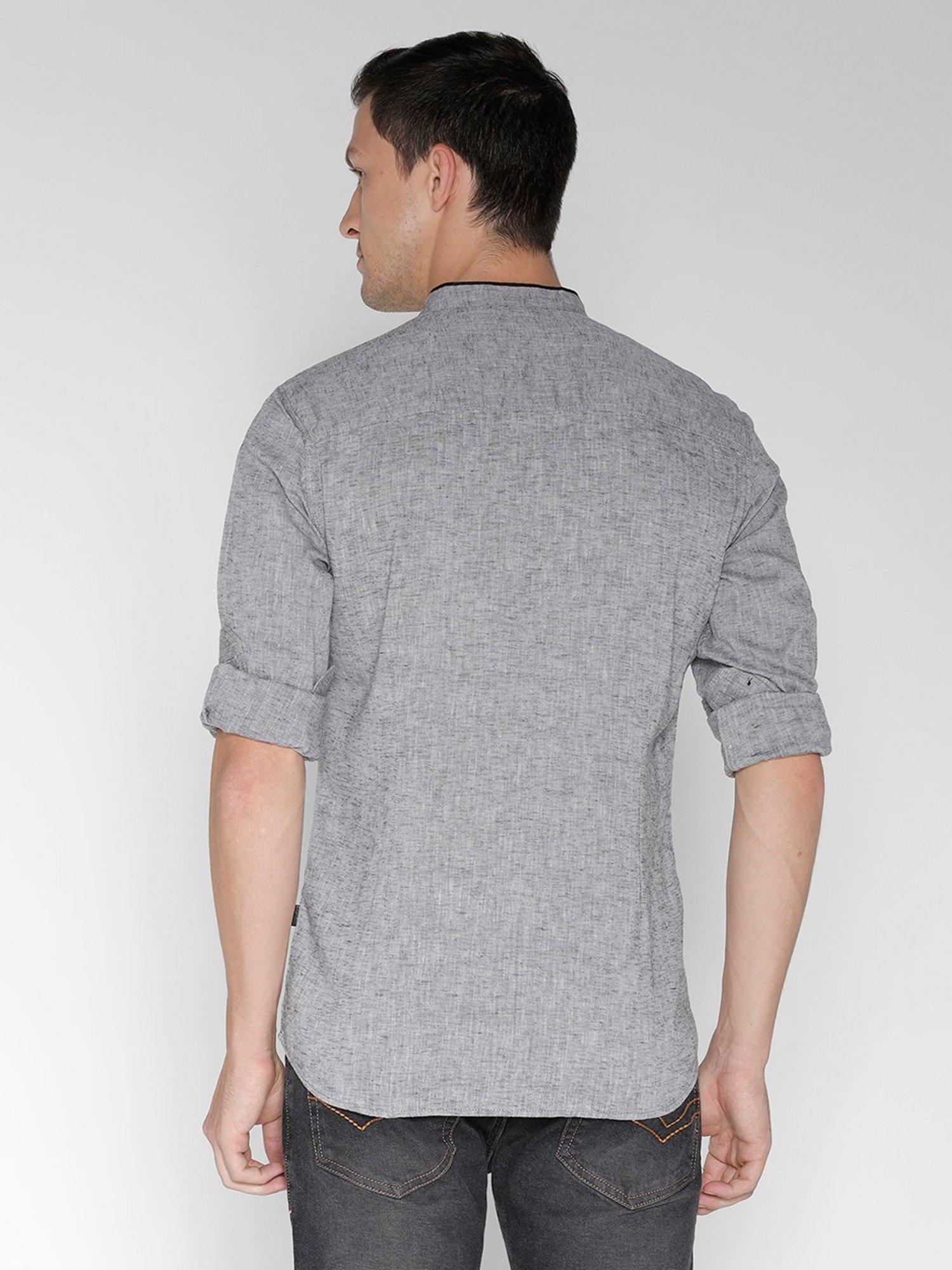 Identiti Grey Slim Fit Shirt