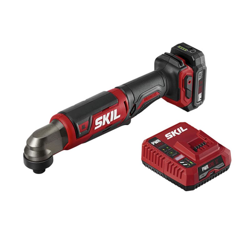 Skil RI574502 PWRCore 12 12V Brushless Lithium-Ion Hex Right Angle 1/4 in. Cordless Impact Driver Kit (2 Ah)