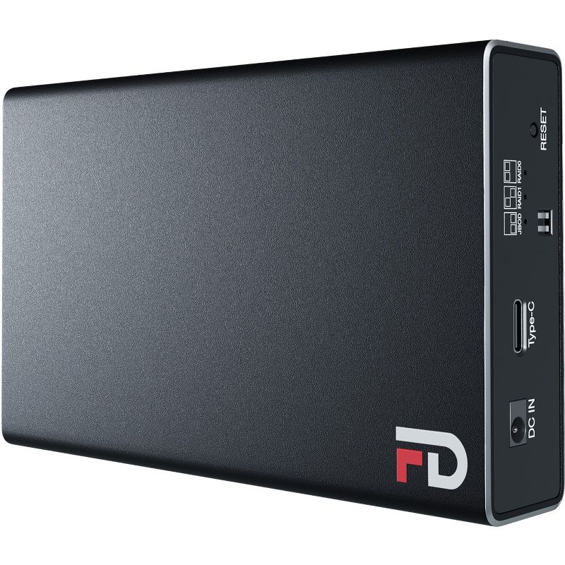 Fantom Drives FD DUO 4TB SSHD Portable 2 Bay RAID - USB 3.2 Gen 2 Type-C - RAID0/RAID1/JBOD - 2 x HDD Supported - 2 x HDD Installed