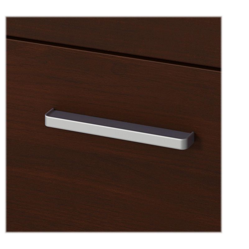 Office by kathy ireland 60 L-Shaped Desk w/Return and File Cabinet, Century Walnut MTH005CWSU