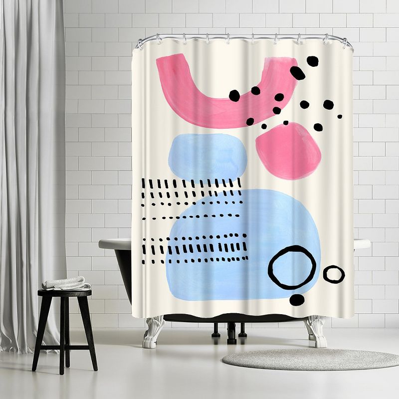 Americanflat Pastel Cow by Ejaaz Haniff 71" x 74" Shower Curtain