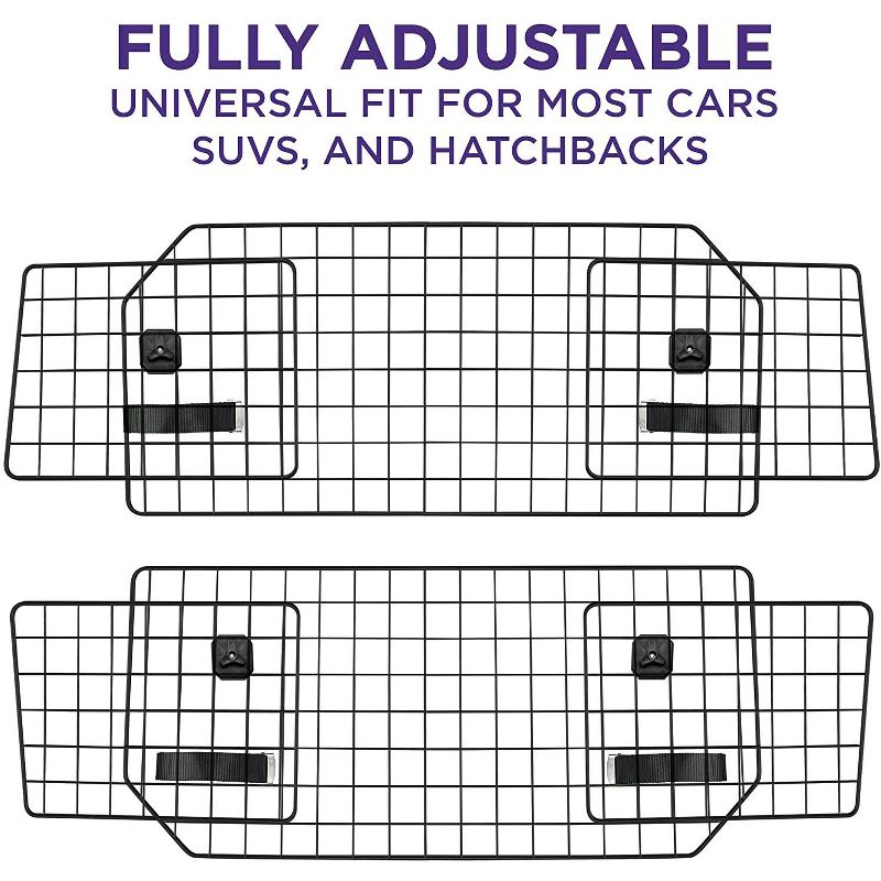 Pawple Dog Barrier for SUV's, Cars & Vehicles, Heavy-Duty - Adjustable Pet Barrier, Universal Fit