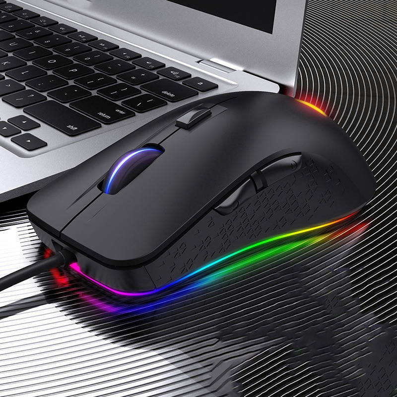 YINDIAO Gaming Mouse Ergonomic Wired Mouse 7 Keys LED 4000 DPI Programmable Mouse Game Mice Silent Mouse with Backlight for PC Laptop