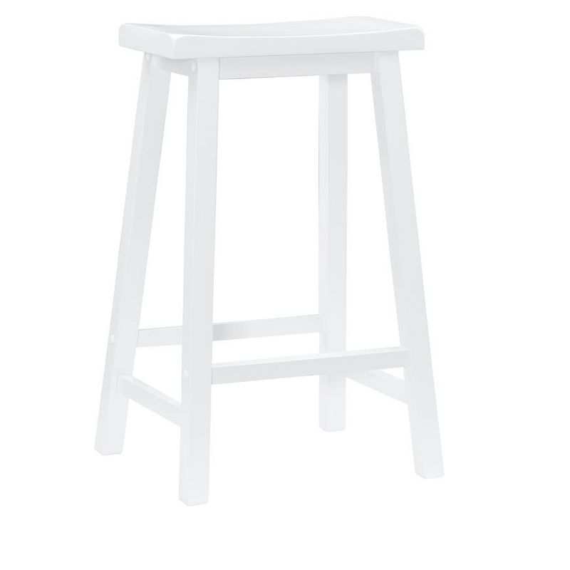 Powell Furniture Saddle Bar Stool White