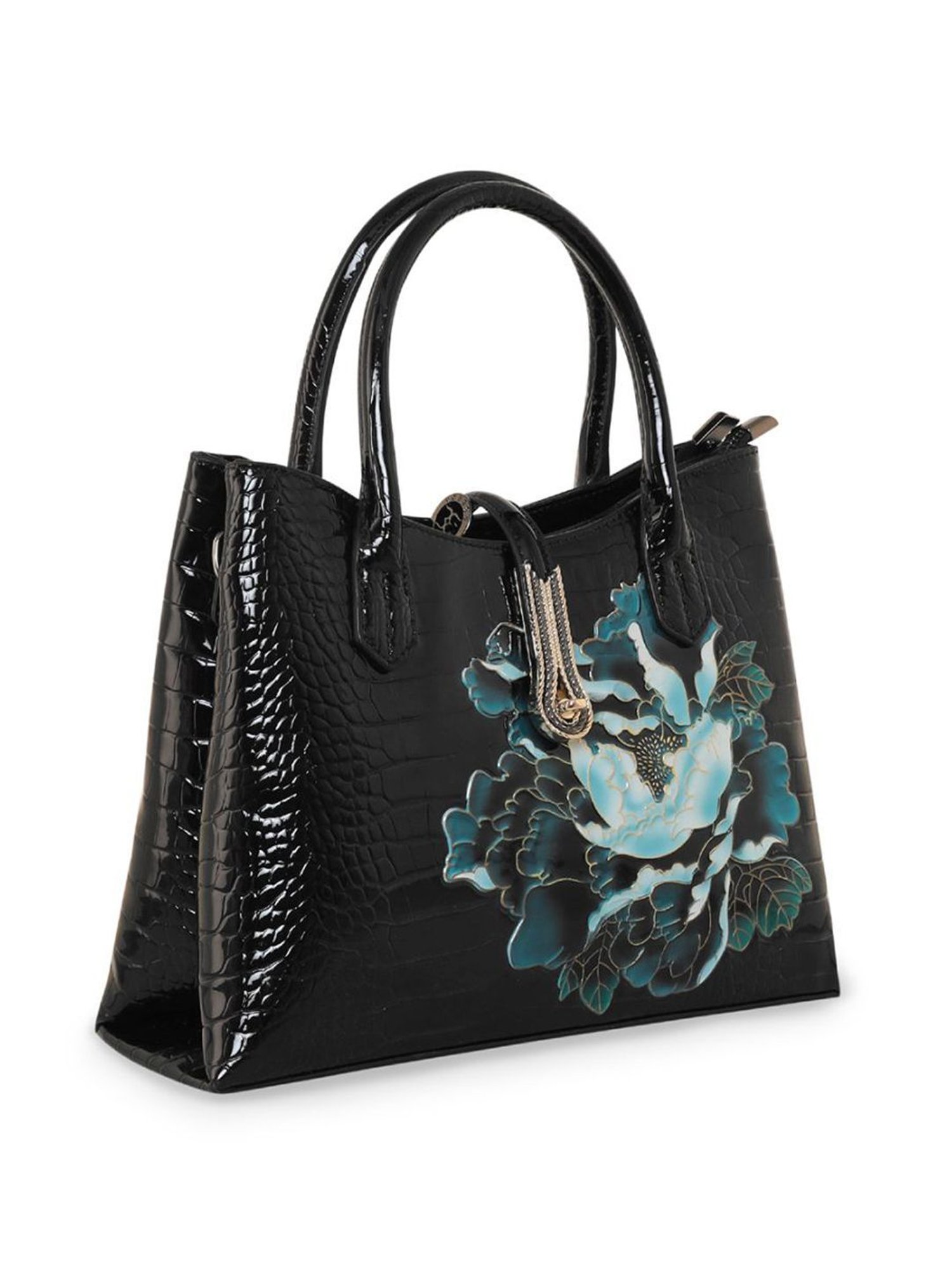 Tohl Avon Black Solid Medium Handbag