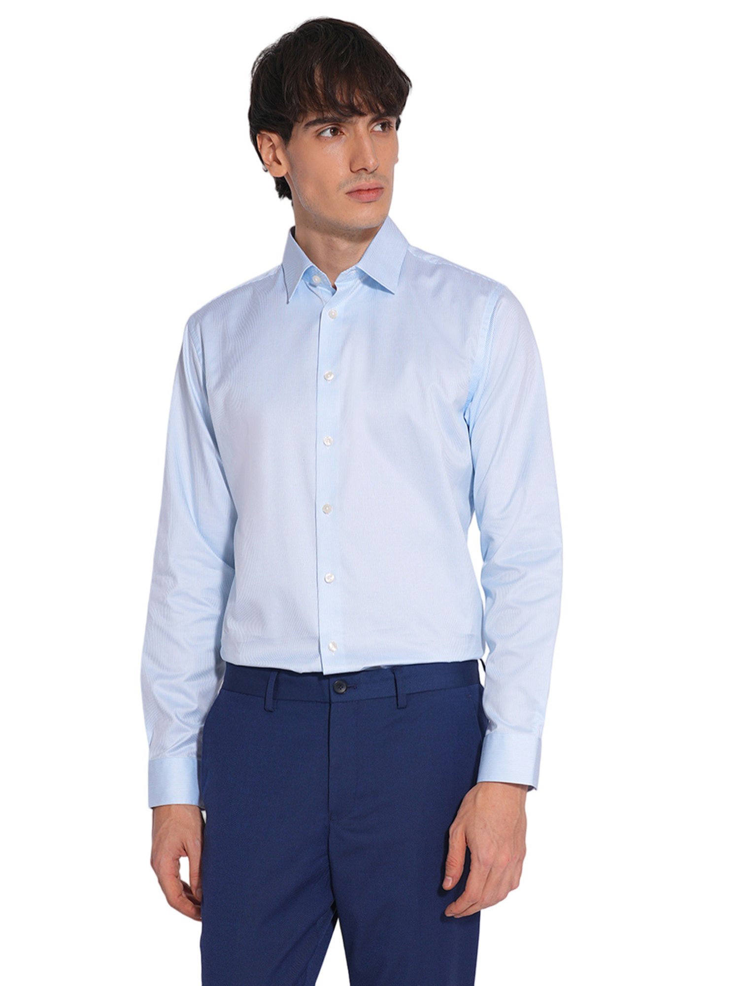Selected Homme Blue Cotton Slim Shirt