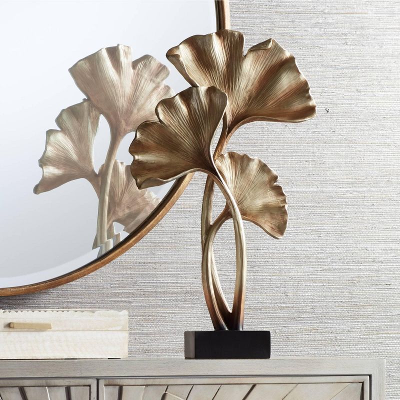 Kensington Hill Matte Copper 21" High Ginkgo Leaves Sculpture