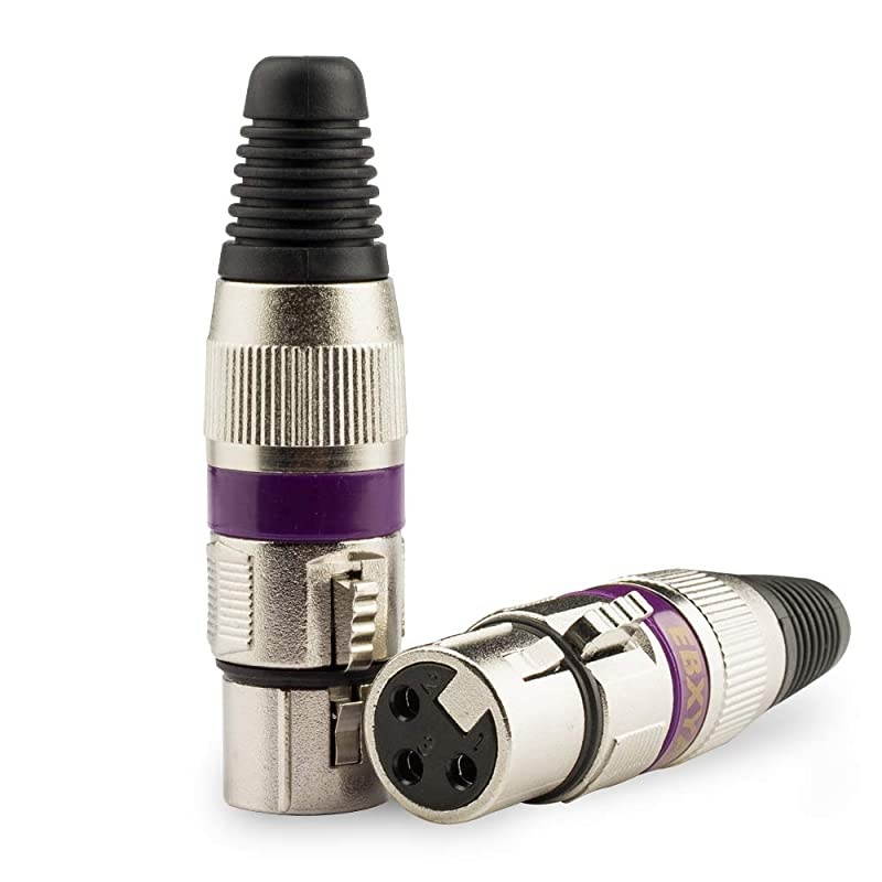 XLR Female Connector 10 Colors Male Plug with 3 Pins DMX Connector Microphone Connector