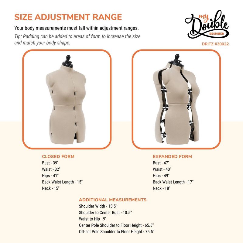 Dritz Medium Dress Form My Double Designer