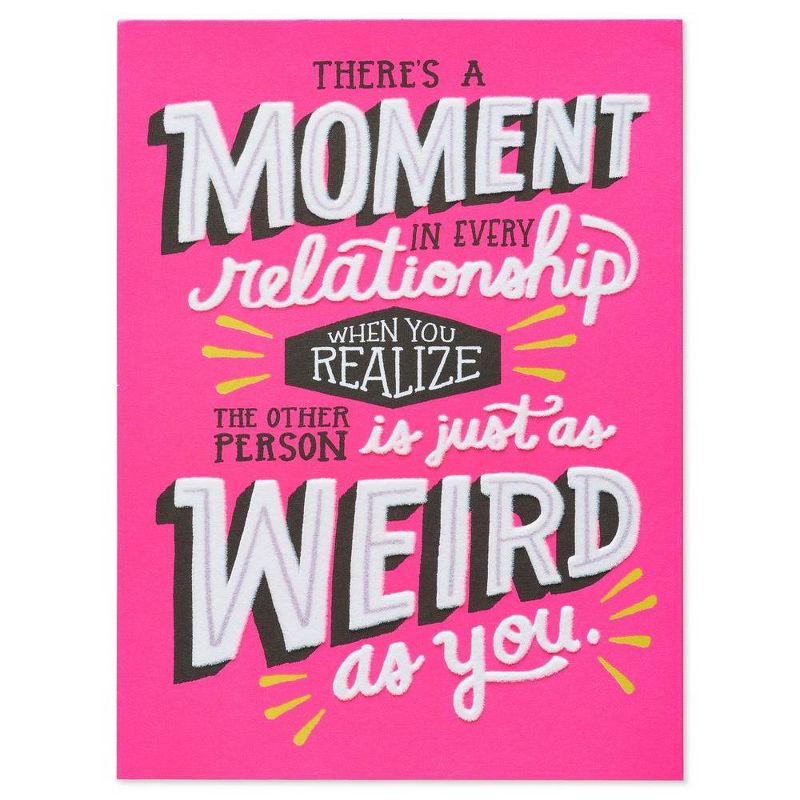 Funny Weird Valentine's Day Card with Flocking