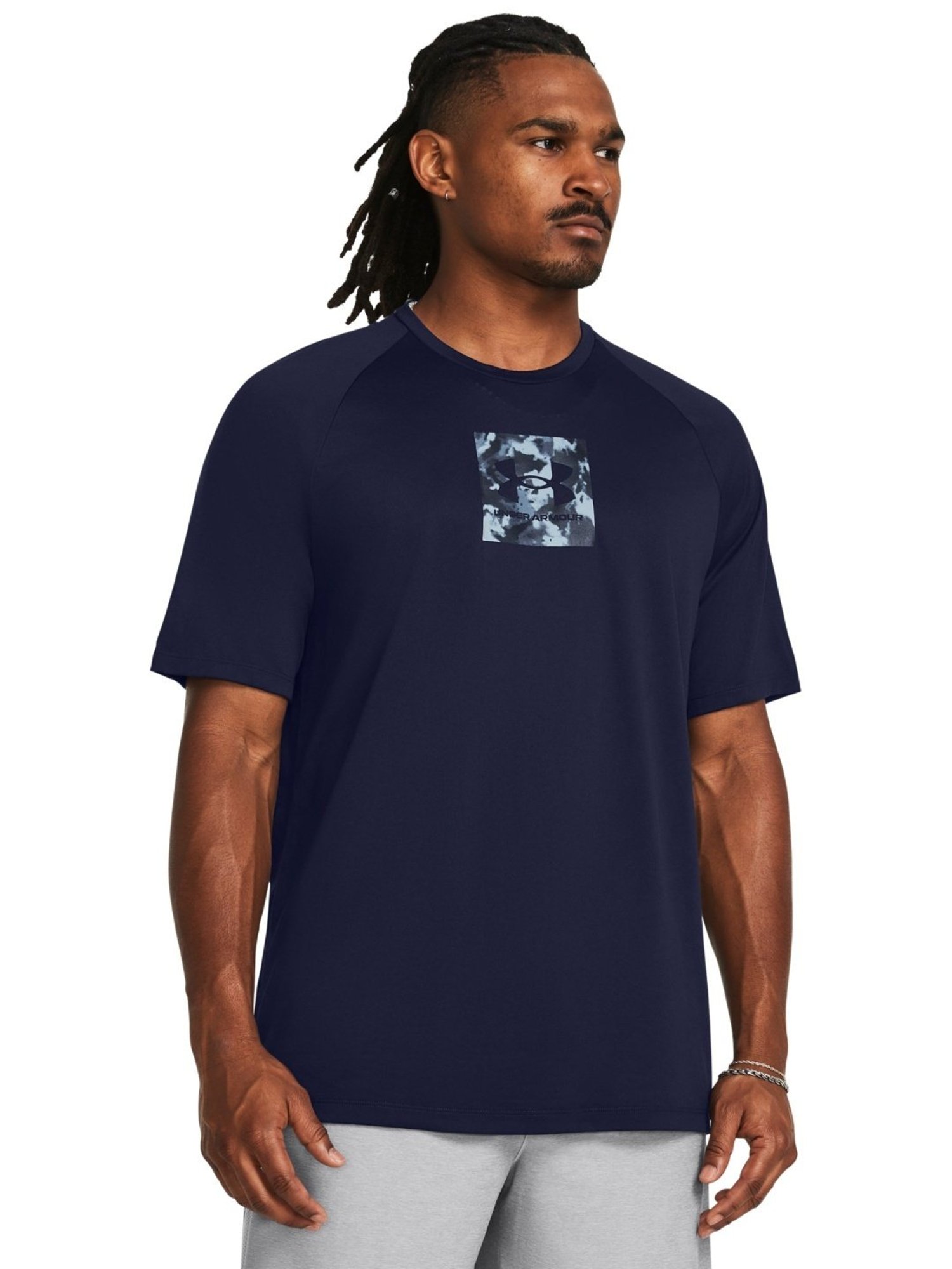 Under Armour Blue Slim Fit Printed T-Shirt
