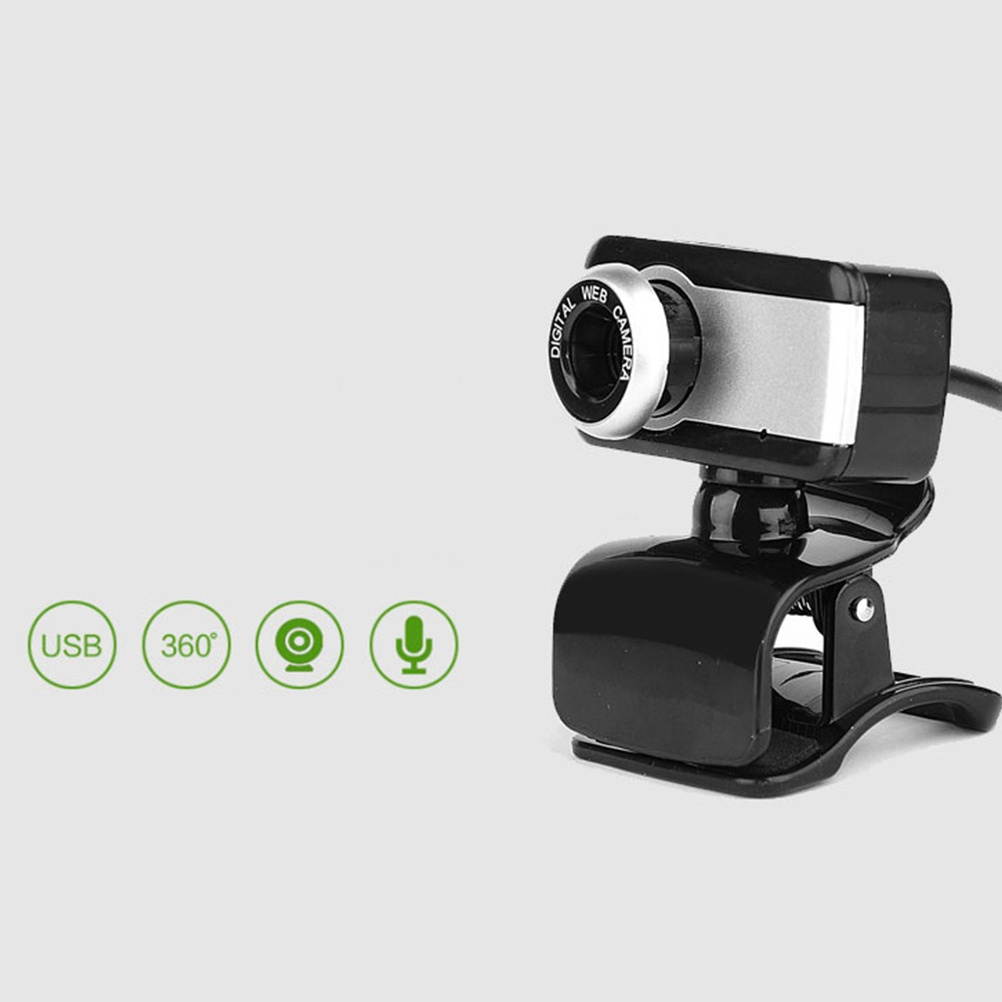 FRCOLOR S100 USB computer camera HD 480P webcam Camera for Desktop Laptop Webcam Computer PC Web Camera with Microphone for Home Office Study Game &mdash;Black