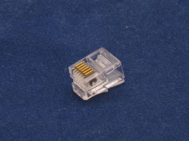 10 X Pcs RJ12 Plug 6P6C Phone Modular Telephone Connector Adapter DSL Crimp RJ11