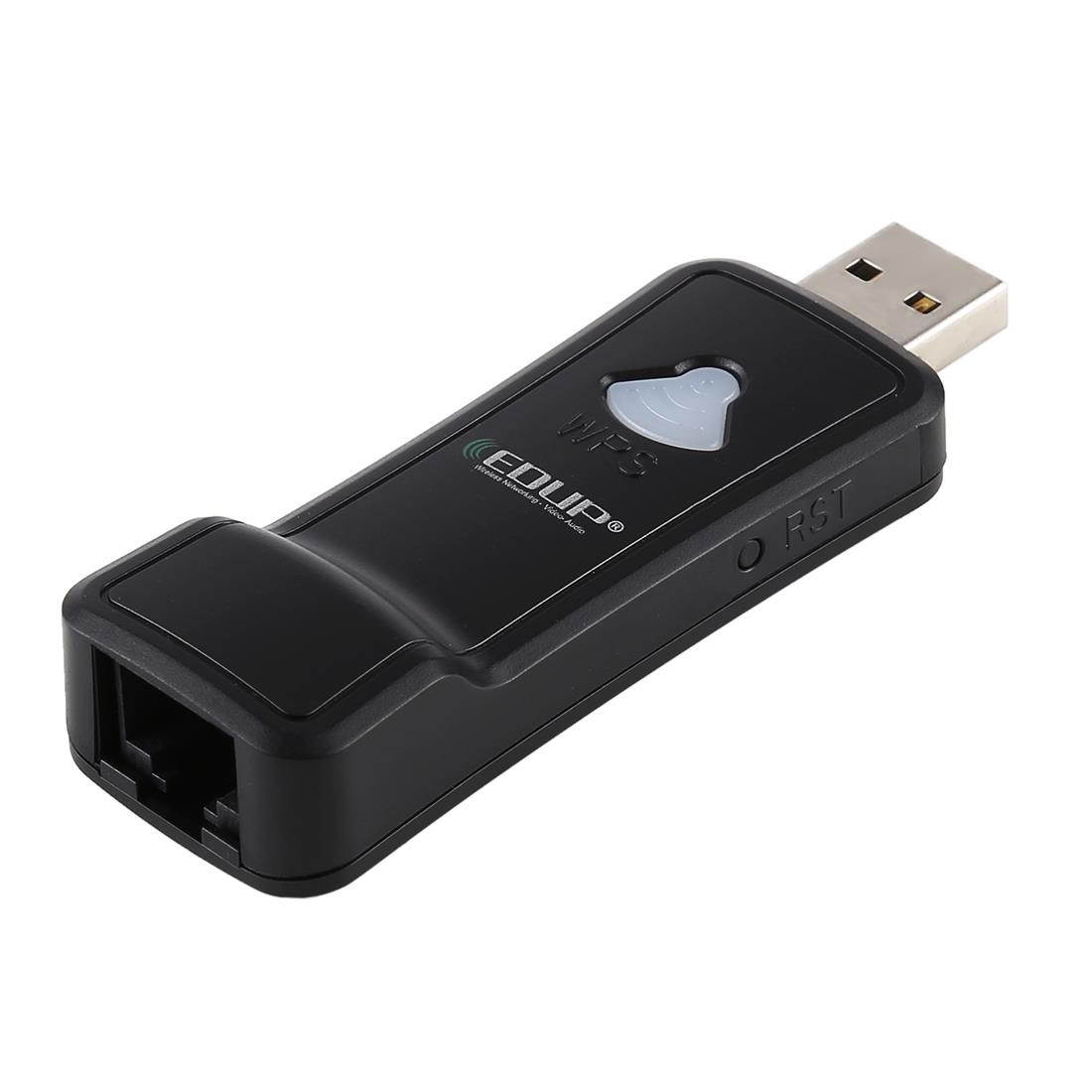 EDUP EP-2911S 300Mbps 2.4GHz Wireless USB Repeater WiFi to RJ45 Network Adapter for TV, Set Top Box, PS4, Xbox, Printer, Projector