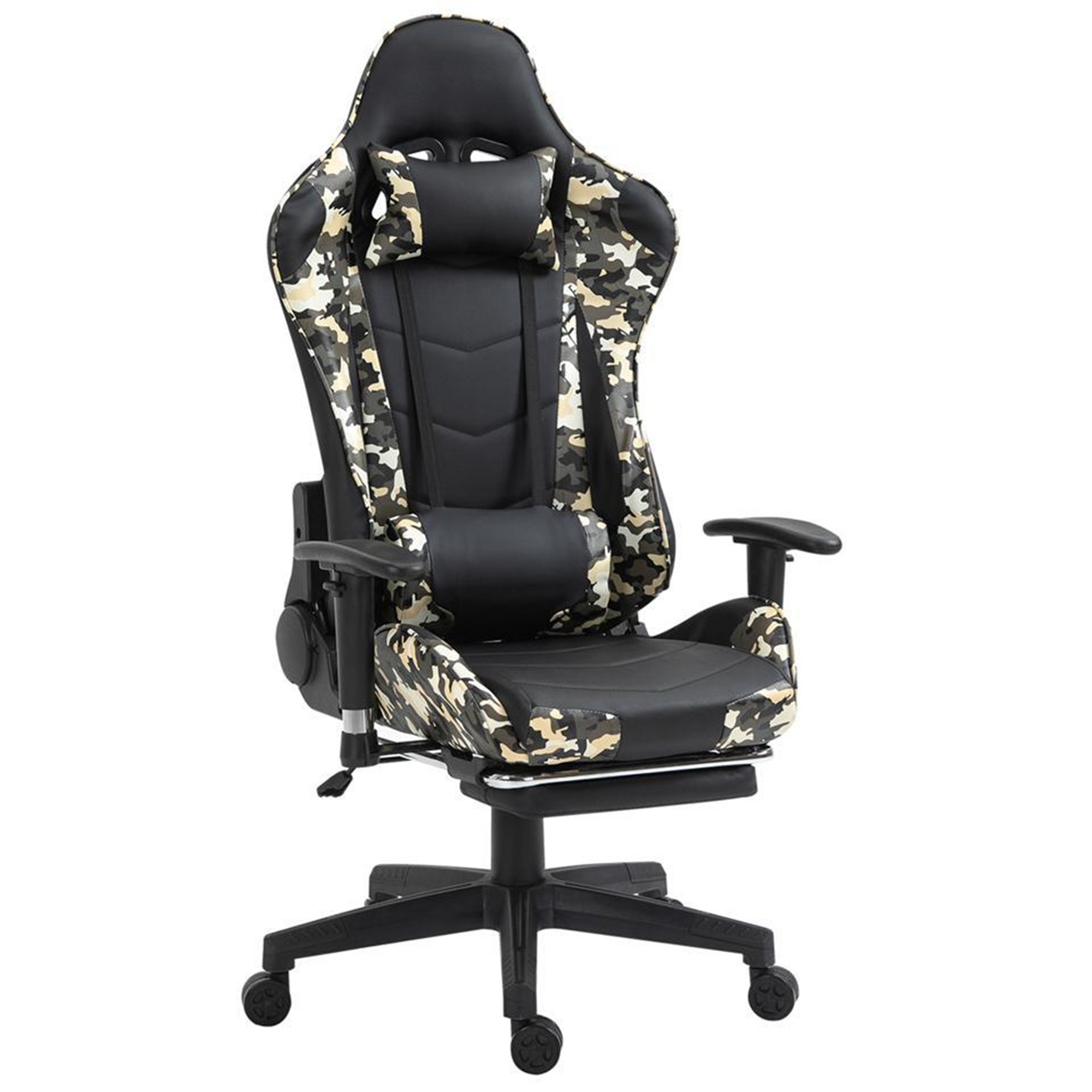Ergonomic Gaming Chair Racing Chair E-Sports Chair Home Office Chair Computer Game Chair Backrest and Seat Height Adjustable Chair with PU Leather Lumbar Support and Headrest