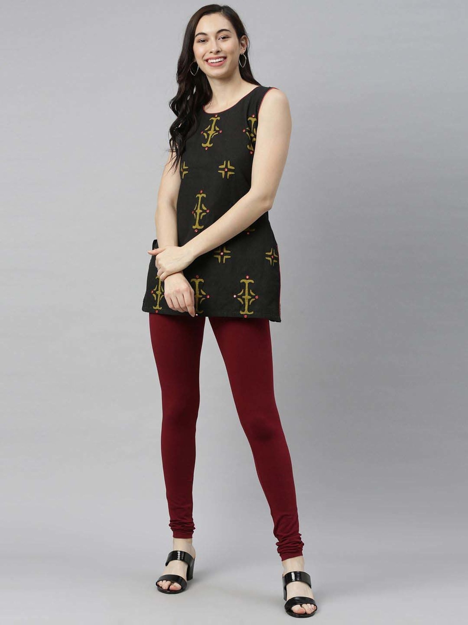 JCSS Maroon Cotton Leggings