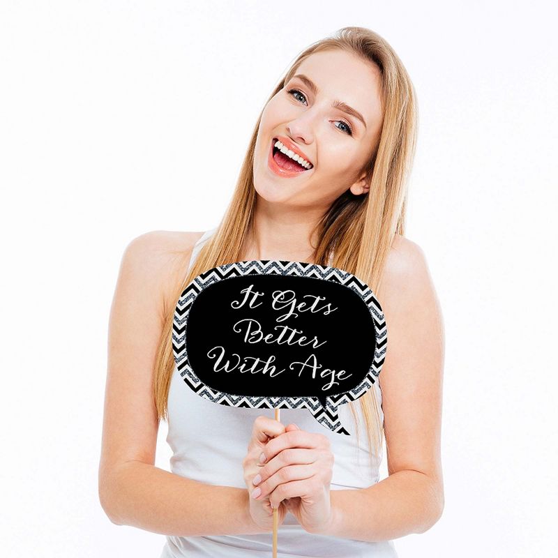 Big Dot of Happiness Wedding Anniversary - Photo Booth Props Kit - 20 Count