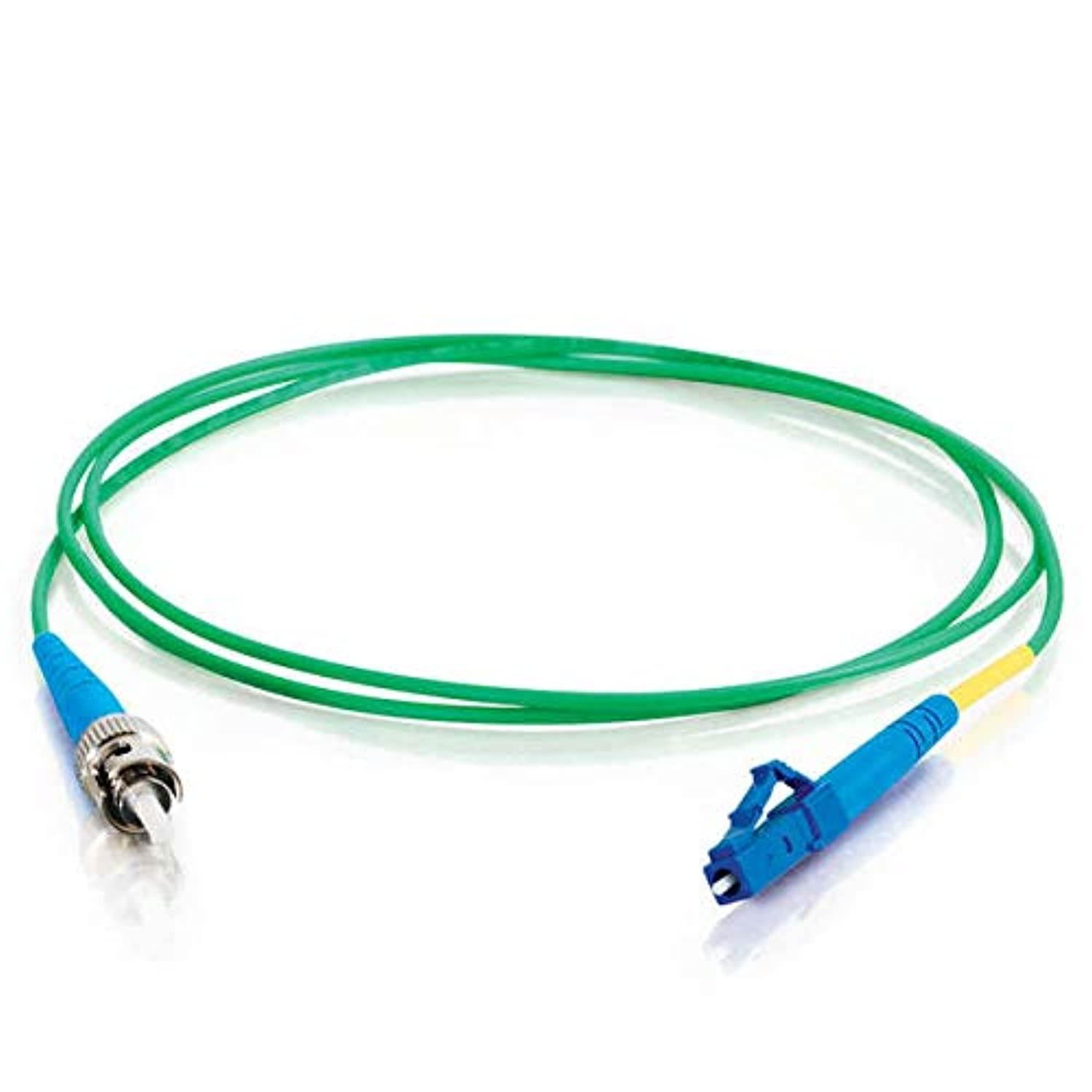 C2G/Cables to Go 33411 LC/ST Simplex 9/125 Single-Mode Fiber Patch Cable (2 Meters, Green)