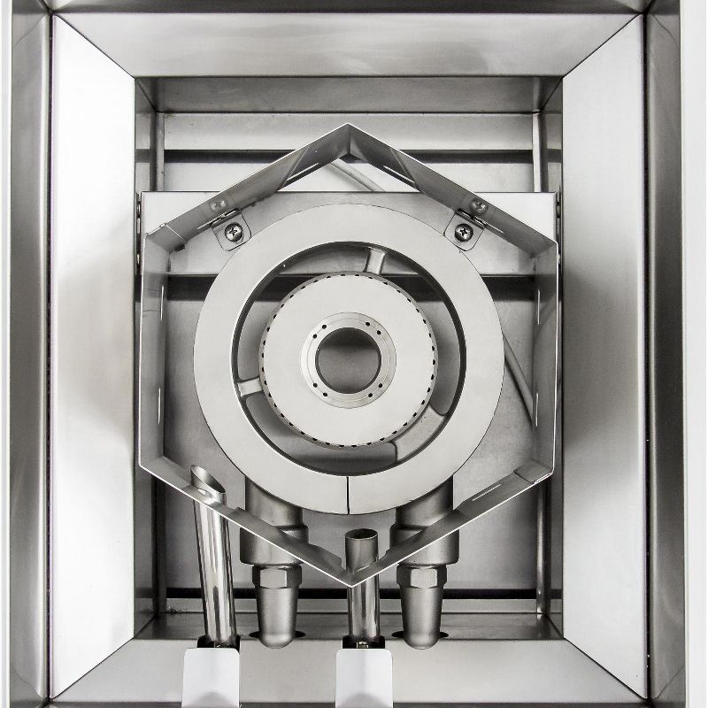 Blaze LTE Built-In Natural Gas High Performance Power Burner W/ Wok Ring & Stainless Steel Lid BLZ-PBLTE-NG