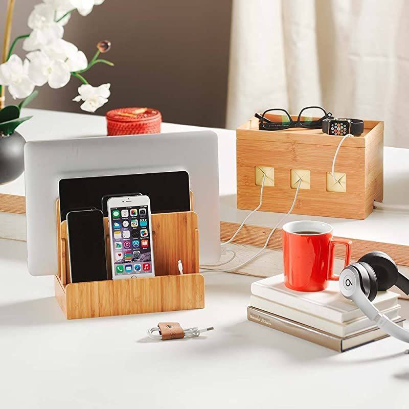 Bamboo MultiDevice Charging Station Dock amp Organizer Multiple Finishes Available for Laptops Tablets and Phones | GUS San Francisco CA