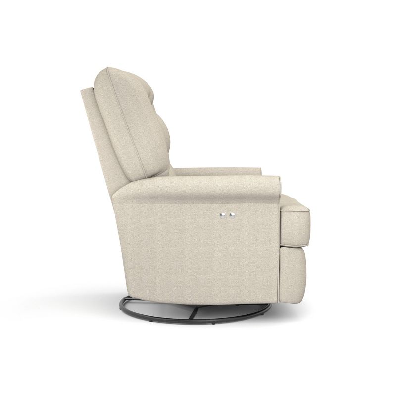 Best Chairs Inc. Carissa Power Swivel Glider Recliner - Linen