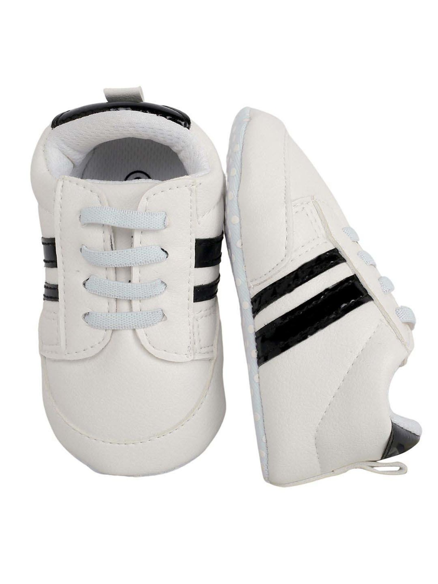 Baby Moo Kids White & Black Casual Booties
