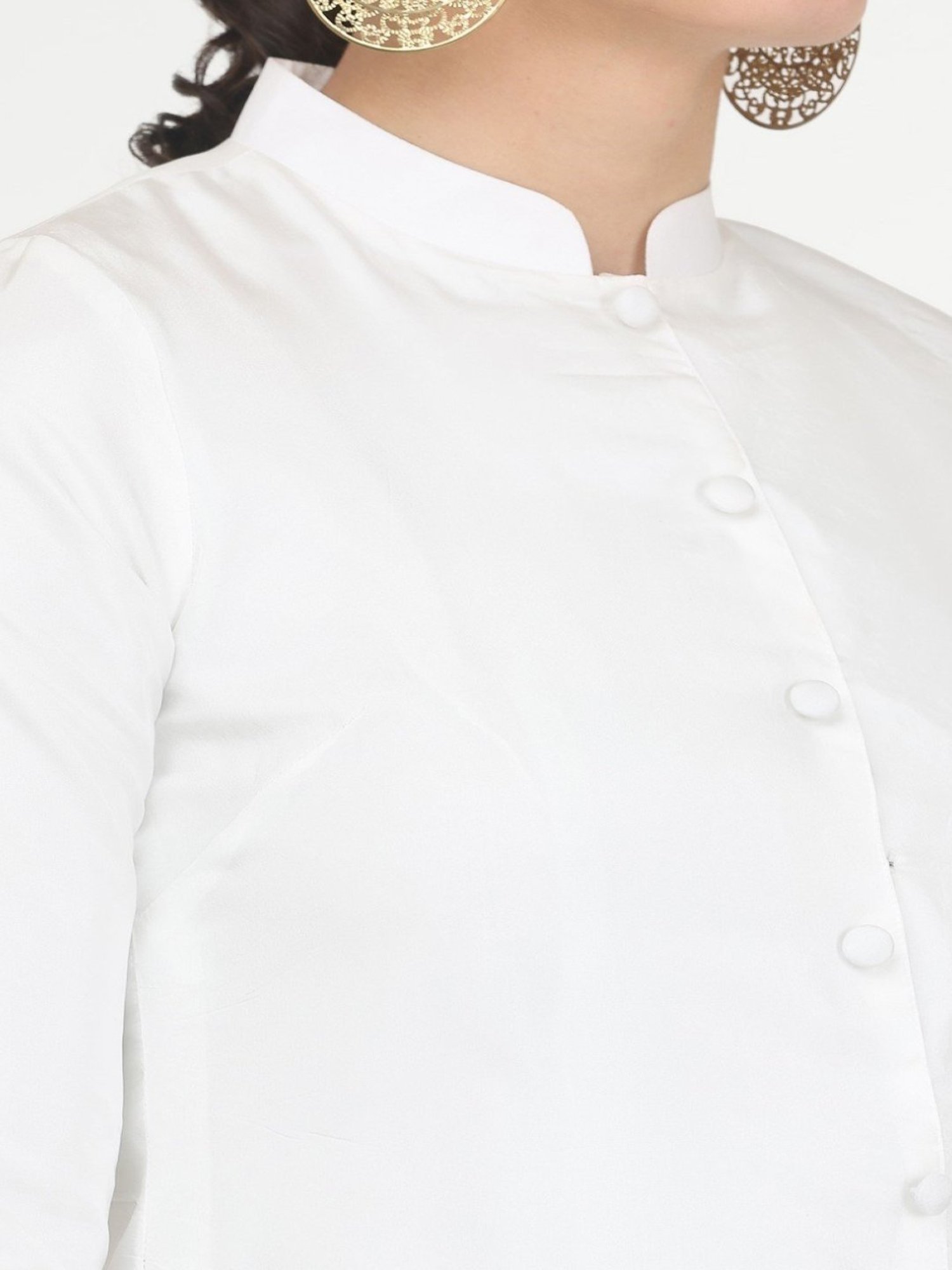 Kaanchie Nanggia White Taffeta Jacket with Pant