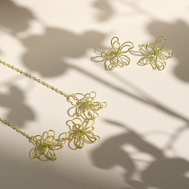 Women's Zirconite Necklace with 1mm Cubic Zirconia Triangle in Sterling Silver - Rhodium