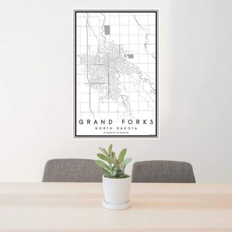 Grand Forks - North Dakota Classic Map Print