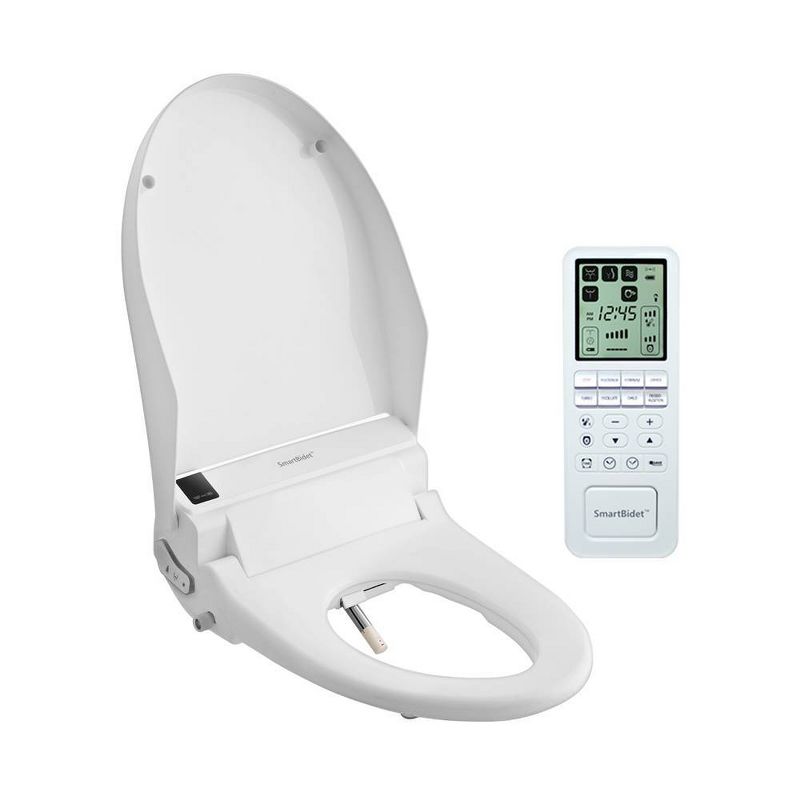 SB-3000 Electric Bidet Toilet Seat with Unlimited Heated Water and LED Night Light for Elongated Toilets White - SmartBidet