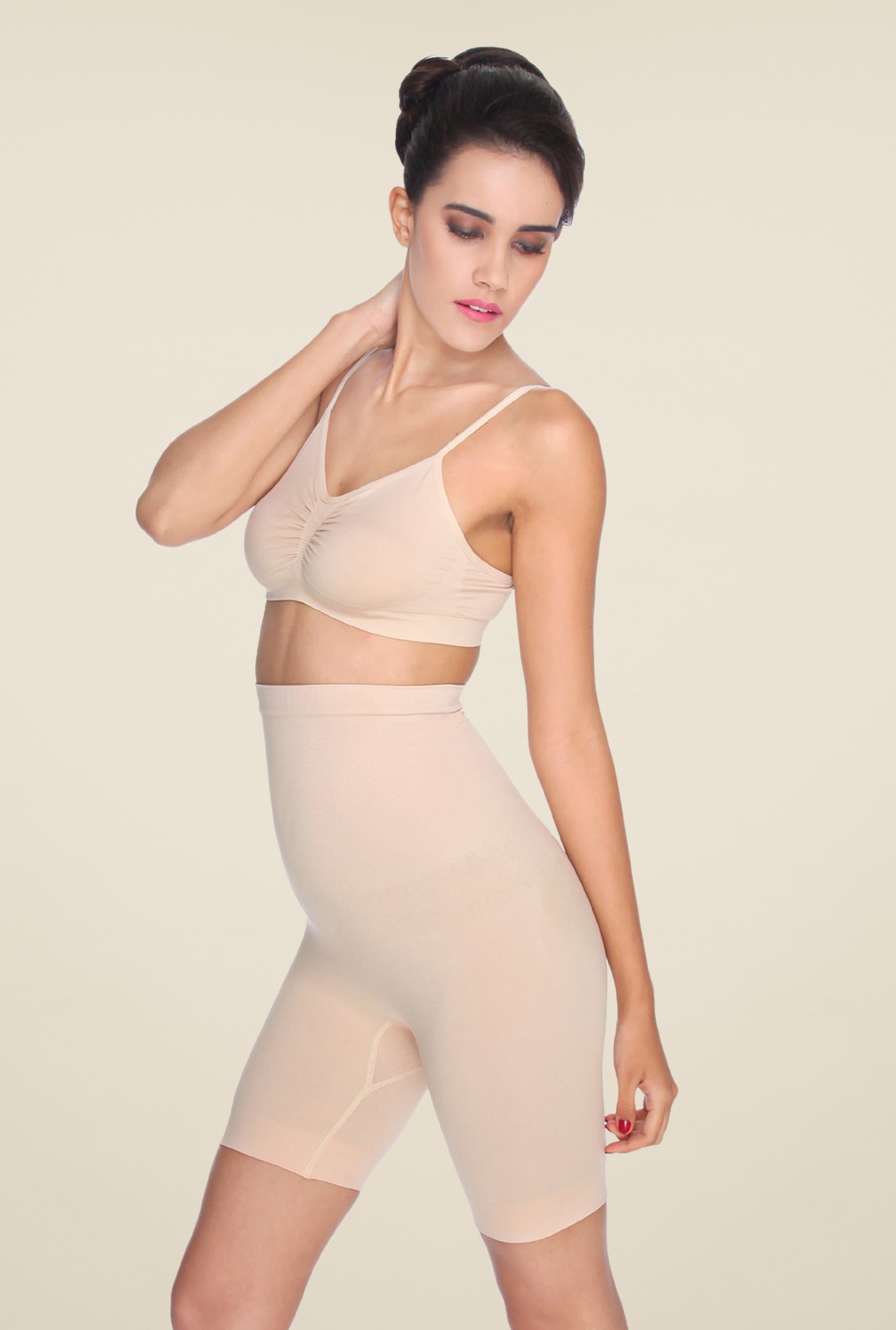 C9 Beige Solid Shapewear Bottom