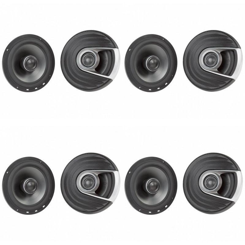 Polk Audio MM1 Series 6.5 Inch 300W Coaxial Marine Boat ATV Speakers (8 Pack)