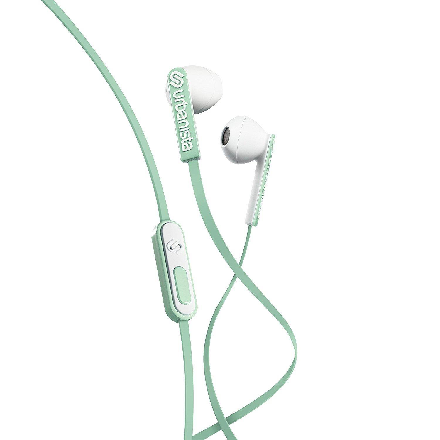 Urbanista San Francisco Ergonomic Earphones with Remote and Mic, Frozen Margarita/Mint