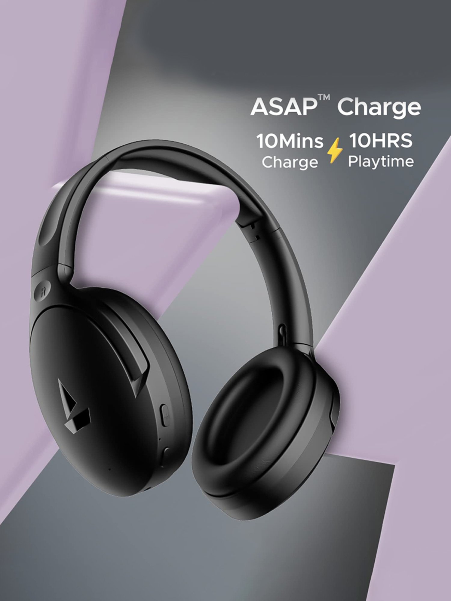 Boat Rockerz 551ANC Active Noise Cancellation Headphones with Upto 100H Playtime (Stellar Black)