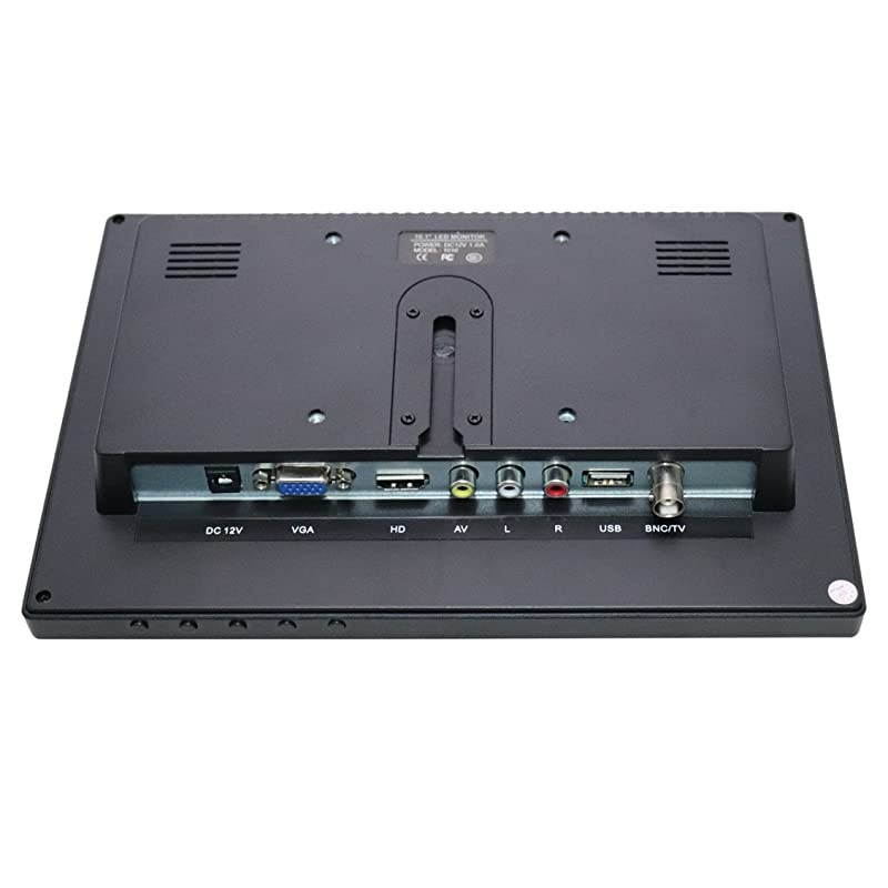 10.1 inch CCTV HDMI Monitors 1280X800 IPS Color Screen Home Security Monitor with AV/VGA/BNC/HDMI Input Built-in Speaker for Raspberry Pi