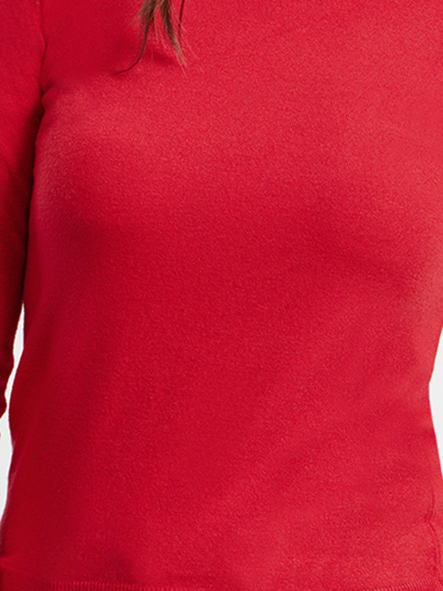 Fablestreet Red Relaxed Fit Sweater