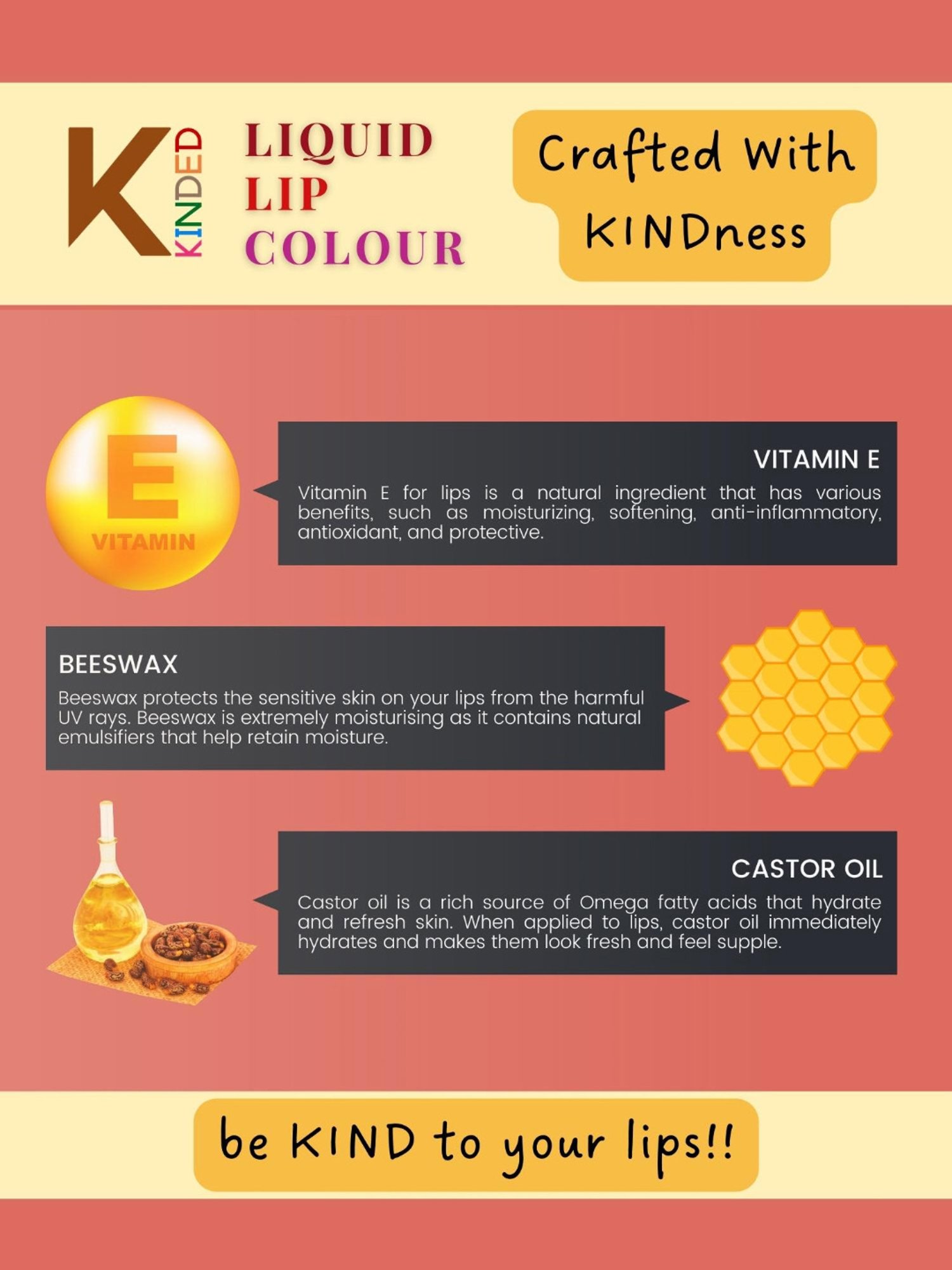 KINDED Liquid Lip Colour 03 Vermilion Red & 09 More Maroon Combo