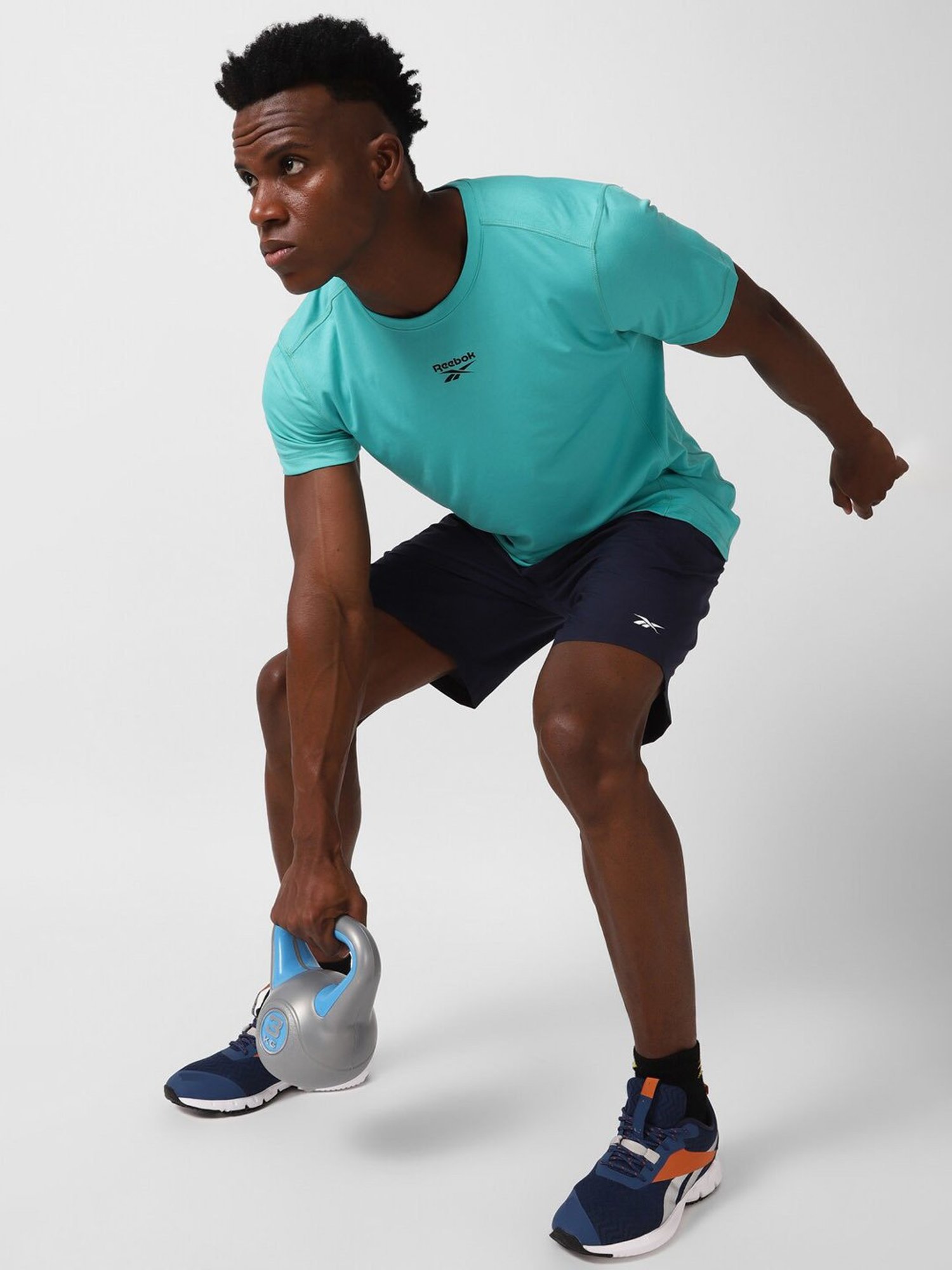 Reebok Green Slim Fit Sports T-Shirt