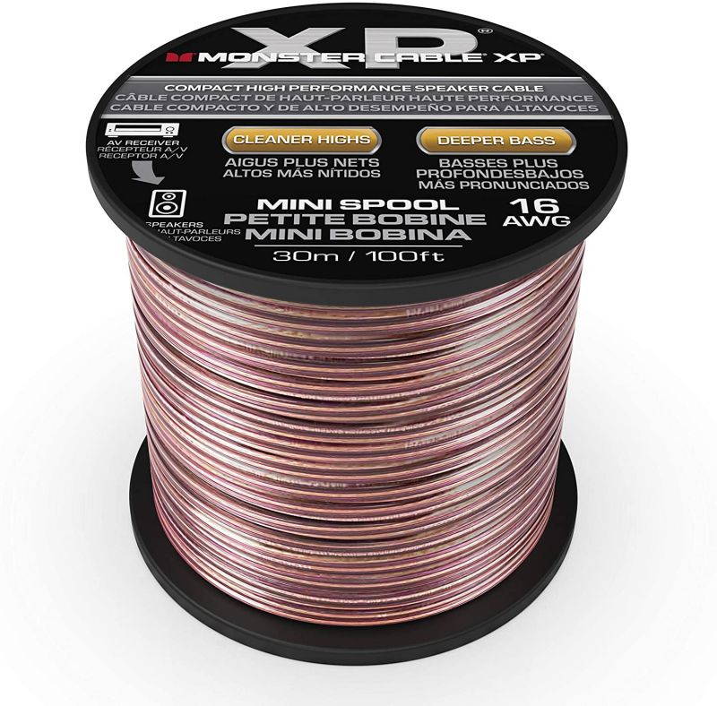 Monster Speaker Wire Copper Cable Spool 16 AWG 100 ft